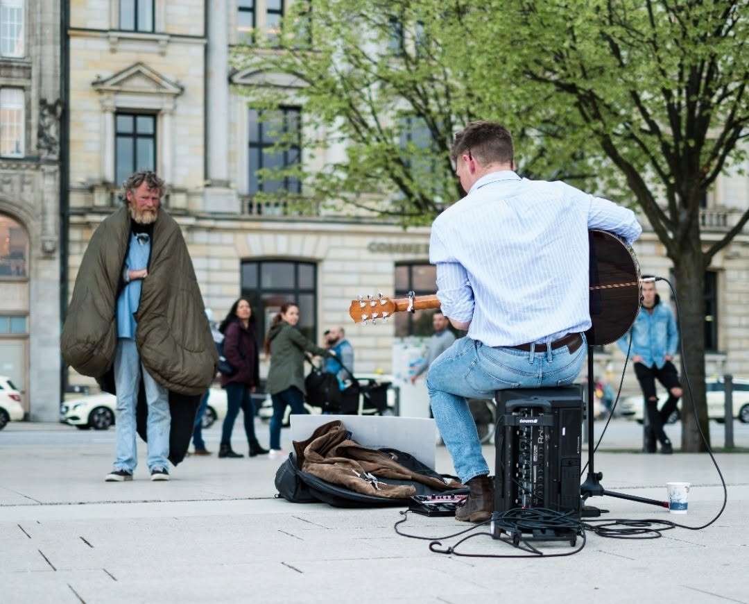ÖXL Straßenmusik am Jungfernstieg in Hamburg 2020